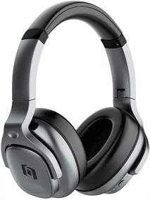 img 4 attached to TicKasa Active Noise Cancelling Headphones: Upgraded Hybrid with Bluetooth & Mic, 30H Playtime - Silver