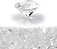 ✨ сверкающие прозрачные акриловые мини алмазные столешницы конфетти кристалл для изысканной свадьбы, душа невесты и вечеринок - наполнитель для ваз, размер 1 дюйм. логотип