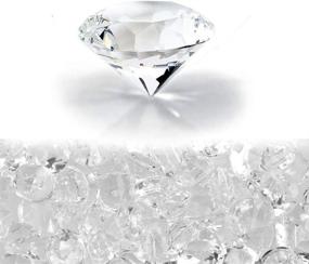 img 4 attached to ✨ Сверкающие прозрачные акриловые мини алмазные столешницы конфетти кристалл для изысканной свадьбы, душа невесты и вечеринок - наполнитель для ваз, размер 1 дюйм.