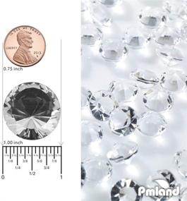 img 2 attached to 💎 Sparkling Clear Acrylic Mini Diamond Table Scatter Confetti Crystal for Elegant Wedding, Bridal Shower, and Party Decorations - Vase Filler, Size of 1 inch