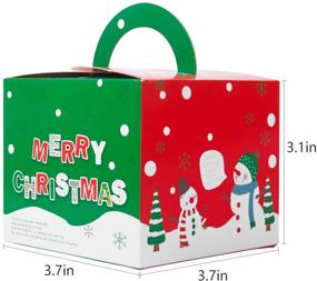 img 2 attached to 🎁 Gospire 24 Christmas Candy Boxes Party Favor Xmas Eve Box Gift Bags - 3 Adorable Styles for Xmas Parties