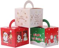 🎁 gospire 24 рождественских коробочки конфет подарок вечеринки xmas eve box gift bags - 3 очаровательных стиля для рождественских вечеринок. логотип