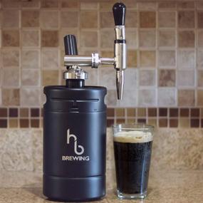 img 3 attached to ☕️HB Brewing Nitro Cold Brew Coffee Maker - Двойная стенка с вакуумным герметичным уплотнением - Хранит жидкость холодной 24 часа - Набор для домашнего мини-диспенсера кегляной системы.