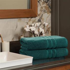 img 3 attached to Josmon Bath Towel Set: Luxury Pine Cotton Towels - 6 Pieces for High 🛀 Absorbency at Hotel, Spa, and Gym – Includes 2 Bath Towels, 2 Hand Towels, 2 Washcloths