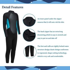 img 1 attached to Wetsuit Neoprene Sleeve Thermal Swimsuit