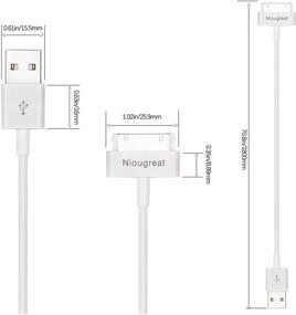 img 2 attached to 🔌 6FT iPhone Charger 30 Pin Cable - USB Sync for iPhone 4 / 4S, iPad 1/2/3, iPod Touch, iPod Nano - 3-Pack Bundle with iPhone 3G / 3GS Case