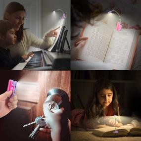 img 2 attached to Kids Rechargeable Book Reading Light with 3 Lighting Modes for Bedtime Reading, Clip-On Book Night Light with Flexible Gooseneck, Portable Bookmark Light with Dimmable Feature - Ideal for Bookworms