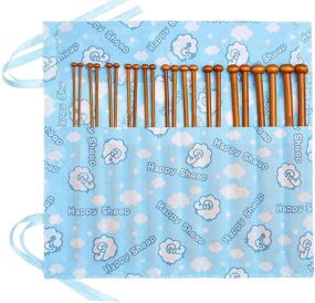 img 4 attached to 🧶 Fairycece Bamboo Knitting Needle Kit with Needle Case - Ideal Wooden Needles Set for Beginner Knitters