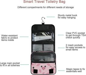 img 2 attached to Hanging Travel Toiletry Cosmetics Organizer