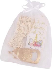 img 2 attached to Yuokwer 48 Pack Bottle Shaped Bottle Opener - Perfect Baby Shower, 🍼 1st Birthday, Wedding or Party Favor & Keepsake Decoration in White (Set of 48)