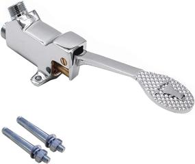 img 3 attached to 💦 Polished Chrome LukLoy Floor Mount Single Brass Pedal Valve - Foot Pedal Water Valve for Faucet