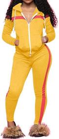 img 3 attached to 👚 Stylish and Comfortable: TOP-VIGOR Women's Plus Size 2 PCS Tracksuit Set with Zip-Up Hoodie and Jogging Sweatpants Suit