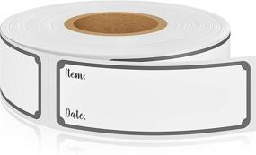 img 2 attached to 500-Pack of 1 x 3 Inch Freezer and Refrigerator Labels - Traceless - Waterproof and 🏷️ Oil Resistant - Ideal for Meal Prep, Breastmilk, and Food Storage - Compatible with All Containers (Gray)