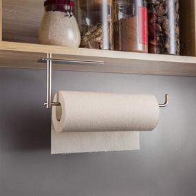 img 2 attached to 🧻 SUNTECH Self-Adhesive Paper Towel Holder for Kitchen Cabinets - Stainless Steel Wall-Mounted Towel Paper Holder (SUS304)