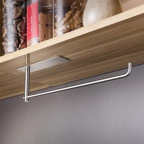 img 1 attached to 🧻 SUNTECH Self-Adhesive Paper Towel Holder for Kitchen Cabinets - Stainless Steel Wall-Mounted Towel Paper Holder (SUS304)