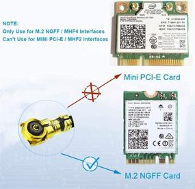 img 1 attached to 📶 Bingfu M.2 WiFi Antenna 2.4GHz 5GHz 5.8GHz 3dBi MIMO RP-SMA Male (2-Pack) + 2 x 12 inch Ngff Ipex4 to Rp-SMA Cable for Intel Wireless Network Card Laptop Adapter: Effective Wireless Connectivity Upgrade