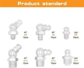 img 3 attached to 🔧 Набор смазочных наконечников Taxutor: 120 штук метрических MM в ассортименте для замены сломанных соединений типа зерк.