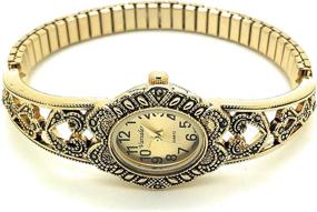 img 3 attached to ⌚ Stunning Marcasite Stretch Elastic Varsales Women's Watches