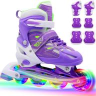 adjustable roller skates for girls and ladies 🛼 - petuol children's inline skates with full light up wheels logo