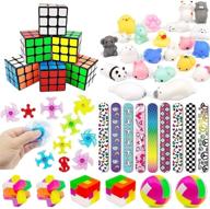 🎉 38-pack kids party toys, favors & assortment: mochi squishies, puzzles for birthday party, classroom rewards & carnival prizes - perfect pinata filler, treasure box & goody bag fillers! logo