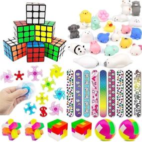 img 4 attached to 🎉 38-Pack Kids Party Toys, Favors & Assortment: Mochi Squishies, Puzzles for Birthday Party, Classroom Rewards & Carnival Prizes - Perfect Pinata Filler, Treasure Box & Goody Bag Fillers!