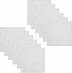 img 3 attached to 🍽️ COTTON CRAFT Classic Cotton Luncheon Dinner Napkins – Set of 12 - Mitered Corners - 20x20 inch - White - Reusable & Washable Cloth for Everyday Use