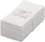 🍽️ cotton craft classic cotton luncheon dinner napkins – set of 12 - mitered corners - 20x20 inch - white - reusable & washable cloth for everyday use logo