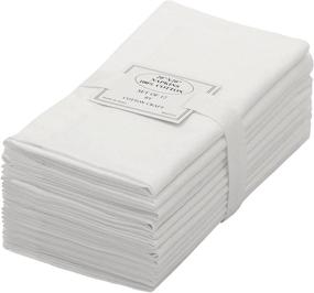 img 4 attached to 🍽️ COTTON CRAFT Classic Cotton Luncheon Dinner Napkins – Set of 12 - Mitered Corners - 20x20 inch - White - Reusable & Washable Cloth for Everyday Use