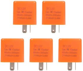 img 4 attached to 💡 Enhanced 2 PIN Adjustable Electronic Flasher Relay for LED Turn Signal Bulbs - 5 Pcs, 12V