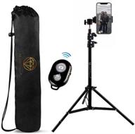 📸 ll gold diamond phone tripod stand: 26-82-inch portable selfie stick & iphone tripod with remote logo