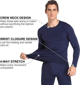 img 3 attached to 🔥 Stay Warm and Comfy with WEERTI Men's Fleece Lined Thermal Underwear Long Johns