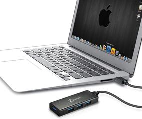 img 3 attached to 🔌 j5create 4-Port USB 3.0 Data Hub: Faster Data Transfer with Extended Cable and Power Adapter for Mac, MacBook, Windows, Laptop, Surface, XPS, PC (JUH340)