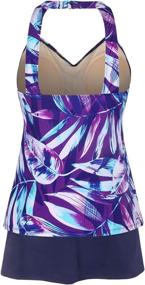 img 2 attached to JINXUEER Swimwear Tankini Swimsuit Bigleaf Sports & Fitness for Water Sports