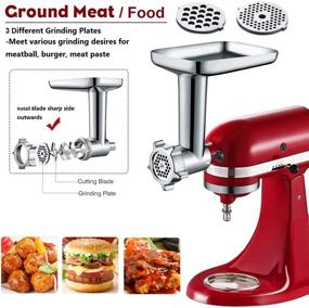 img 3 attached to 🍲 Enhance Your KitchenAid Stand Mixer with GVODE Metal Food Grinder Attachment, Complete with 2 Sausage Stuffer Accessories for Superior Performance