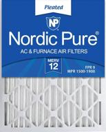 nordic pure 16x20x2m12 3 pleated condition logo