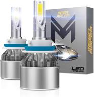 🔦 megaracer h9 led headlight bulb - ultra bright white, 6000k, 8000 lumens, hi beam, cob cree, 80w | led headlights conversion kit logo