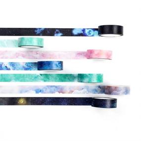 img 2 attached to 🌌 Add a Cosmic Touch to Your Crafts: YUBBAEX Galaxy Washi Tape Set - 7 Rolls of Starry Printed Decorative Tapes for DIY Crafts, Planners, Scrapbooking, and More!