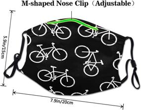 img 2 attached to 🚴 High-Quality HUASiHIFI Graphic Bicycle Black Face Masks: Washable, Reusable Bandanas for Unisex Outdoor Sports (20cm)