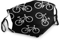 🚴 high-quality huasihifi graphic bicycle black face masks: washable, reusable bandanas for unisex outdoor sports (20cm) logo