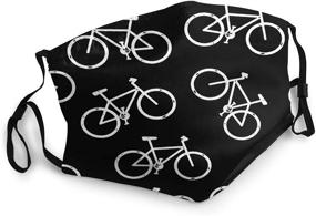 img 4 attached to 🚴 High-Quality HUASiHIFI Graphic Bicycle Black Face Masks: Washable, Reusable Bandanas for Unisex Outdoor Sports (20cm)