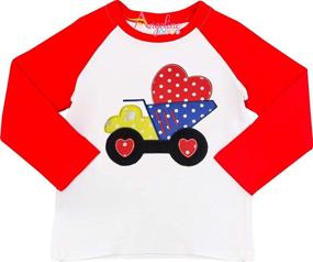 img 1 attached to Angeline Unisex Valentines Tshirt Raglan: Ideal Boys' Tops, Tees & Shirts