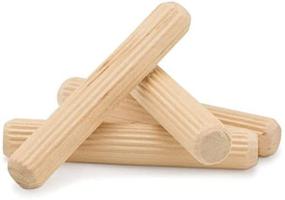 img 1 attached to 🪵 Woodpeckers Pack of 50 Fluted Dowel Pins 3 inch x 1/2 inch for Furniture & Wood Crafts