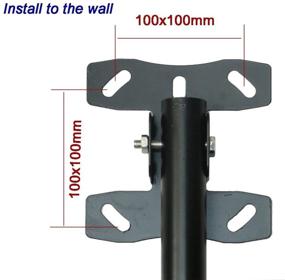 img 2 attached to 📺 Henxlco Ceiling TV Wall Mount Bracket, Tilt, Height Adjustable 360 Degree Rotation, Compatible with LCD LED TV Flat Panel Televisions 23~42 inches, VESA 200/200x100