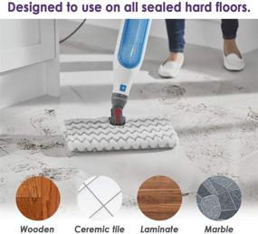 img 1 attached to 🧼 Premium Washable Microfiber Steam Mop Pad for Shark Genius Lift-Away Pro - Replacement Head for S5003D S5002Q S5003A S6001W S6001WM S6002 S6002C S6003D S6003 S3973 S3973D S3973WM