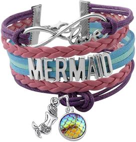 img 4 attached to HOLLP Mermaid Infinity Bracelet Bracelet 2