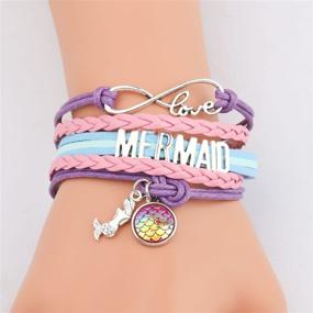 img 3 attached to HOLLP Mermaid Infinity Bracelet Bracelet 2
