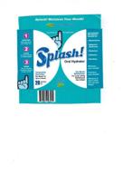 💧 splash - oral hydrator: mint refreshment and dry mouth relief. moisturizes and refreshes for up to 4 hours (20 count) logo
