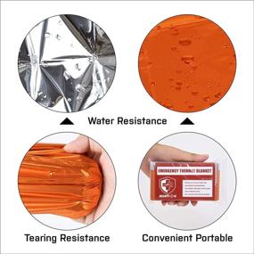 img 2 attached to 🌧️ Survival Waterproof Emergency Blankets: Reliable Occupational Health & Safety Products for Marathons and Emergency Response Equipment