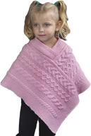 🧥 merino wool aran crafts poncho - boys' clothing sh4563 grn m logo