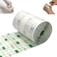 💧 4 inch * 11yard transparent stretch adhesive tattoo bandage - waterproof and fixing dressing tape logo